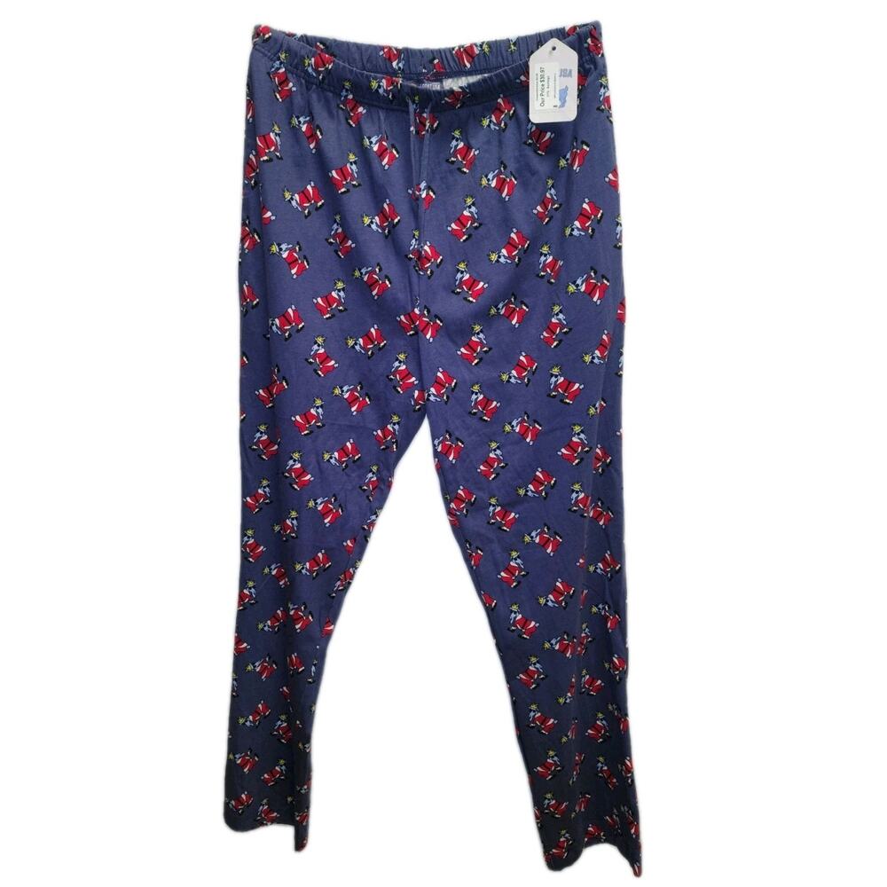 Goat USA Lounge Pants Mens Santa Goat Christmas Holiday Drawstring Size L NWT